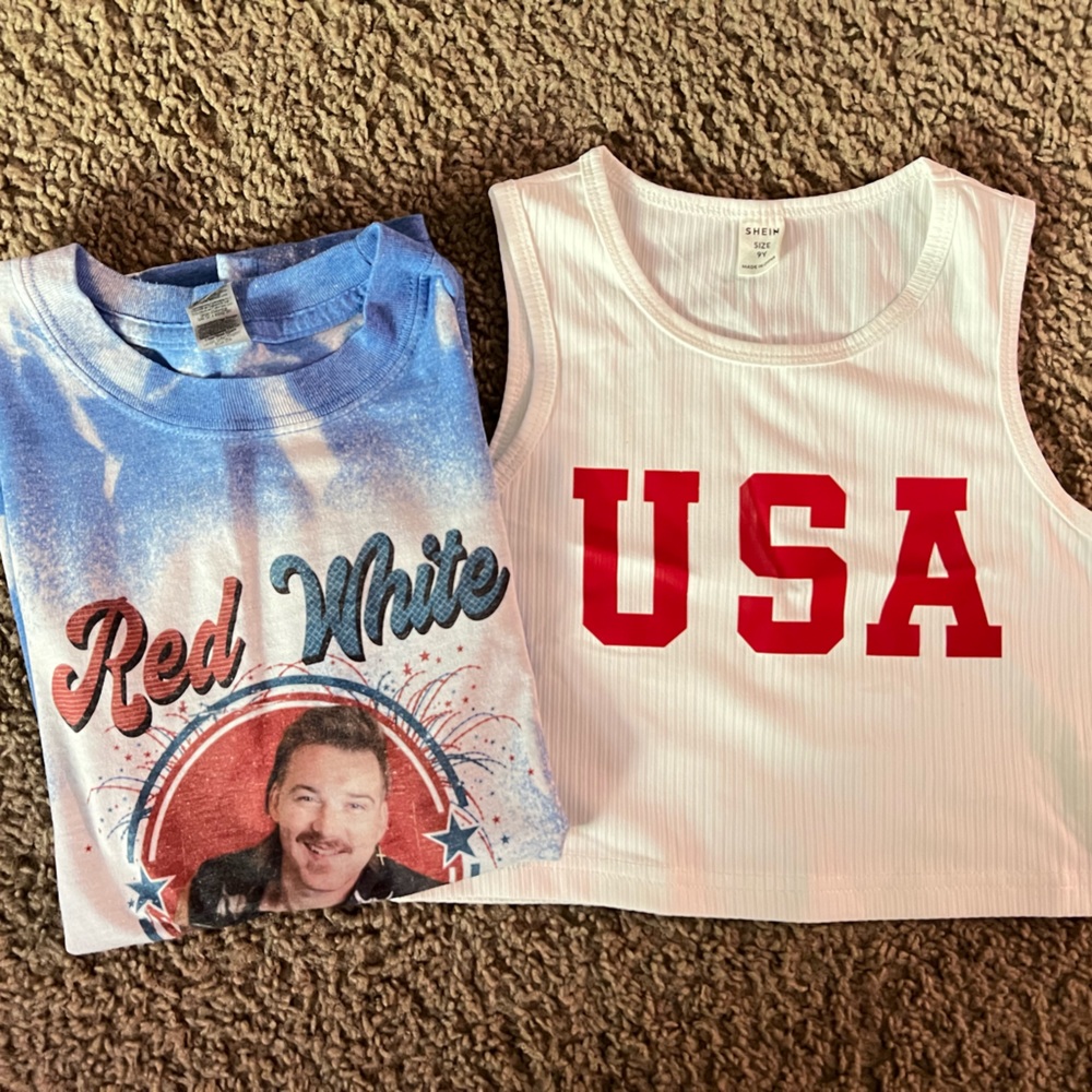 Girls patriotic tops